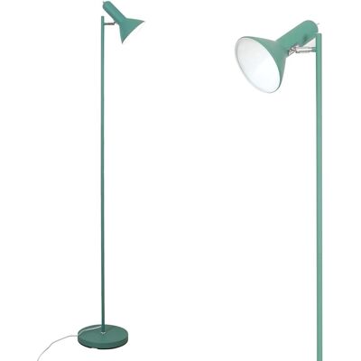 AURALUM Leselampe Stehlampe Vintage Grün – Industrial Stehleuchte Wohnzimmer, E27 Fassung Max. 60w, Höhe 161 Cm, Metall Standleuchte Für Sofa, Büro, Drehbar + Schieber-schalter (ohne Leuchtmittel) AURALUM Leselampe Stehlampe Vintage Grün – Industrial Stehleuchte Wohnzimmer, E27 Fassung Max. 60w, Höhe 161 Cm, Metall Standleuchte Für Sofa, Büro, Drehbar + Schieber-schalter (ohne Leuchtmittel)