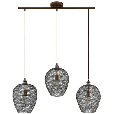 Lindby Benja Gold Hängeleuchte - 3 Lampen - Vintage Stil Lindby Benja Gold Hängeleuchte - 3 Lampen - Vintage Stil