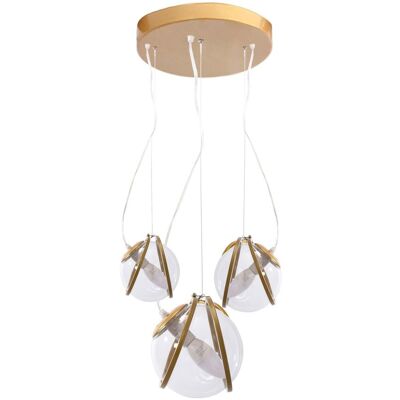 Toolight Gold 3-Punkt Pendelleuchte - Deckenlampe Toolight Gold 3-Punkt Pendelleuchte - Deckenlampe