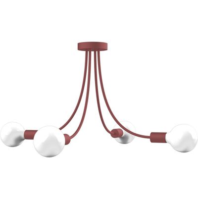 Lumicom Classic Deckenlampe - E27, 42W, Rotes Kuhfell, 60cm Lumicom Classic Deckenlampe - E27, 42W, Rotes Kuhfell, 60cm