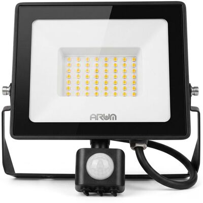 ARUM LIGHTING 50w Led-fluter Schwarzer Bewegungsmelder Ip65 Farbtemperatur: Kaltes Weiß 6000k ARUM LIGHTING 50w Led-fluter Schwarzer Bewegungsmelder Ip65 Farbtemperatur: Kaltes Weiß 6000k