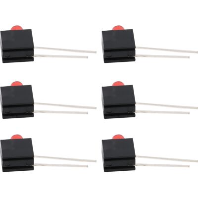 HEAT 100 Stück Led-fassungen, 3 Mm Lampenschirm, 90°-biegung, Mit Leichten Industriellen Steuerungskomponenten, Rotes Licht HEAT 100 Stück Led-fassungen, 3 Mm Lampenschirm, 90°-biegung, Mit Leichten Industriellen Steuerungskomponenten, Rotes Licht