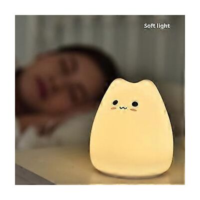 TRUVO Mini-katzen-nachtlicht, 7-farbige Touch-nachttischlampe, Schlafzimmerdekoration, Smarte Katze TRUVO Mini-katzen-nachtlicht, 7-farbige Touch-nachttischlampe, Schlafzimmerdekoration, Smarte Katze