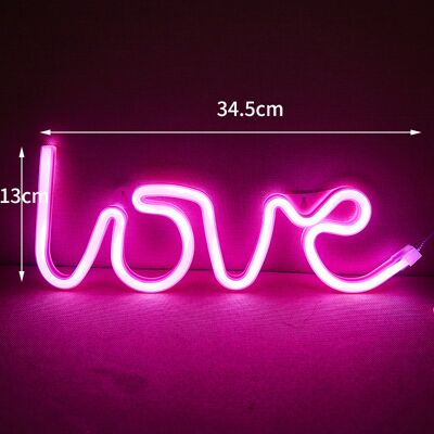 JUTE Neon Love Kreatives Geständnis/heiratsantrags-leuchten, Hellrosa, Batteriebetrieben, Dekoratives Led-nachtlicht JUTE Neon Love Kreatives Geständnis/heiratsantrags-leuchten, Hellrosa, Batteriebetrieben, Dekoratives Led-nachtlicht