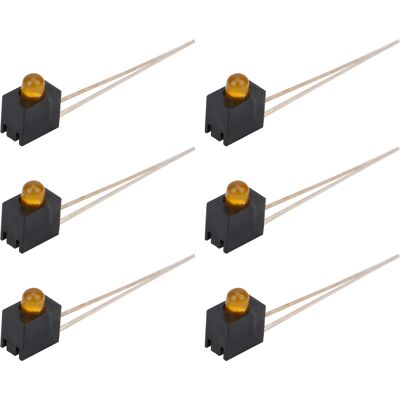 HEAT 100 Stück Led-fassungen, 3 Mm Lampenschirm, 90°-biegung, Mit Lichtsteuerungskomponenten, Orangefarbenes Licht HEAT 100 Stück Led-fassungen, 3 Mm Lampenschirm, 90°-biegung, Mit Lichtsteuerungskomponenten, Orangefarbenes Licht