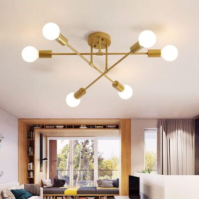 Comely - Vintage Deckenpendellampe Mit 6 Lichtern E27 Metall Deckenlampen Moderner Deckenleuchter Für Schlafzimmer Wohnzimmer Küche Esszimmer Flur (ohne Leuchtmittel) Comely - Vintage Deckenpendellampe Mit 6 Lichtern E27 Metall Deckenlampen Moderner Deckenleuchter Für Schlafzimmer Wohnzimmer Küche Esszimmer Flur (ohne Leuchtmittel)