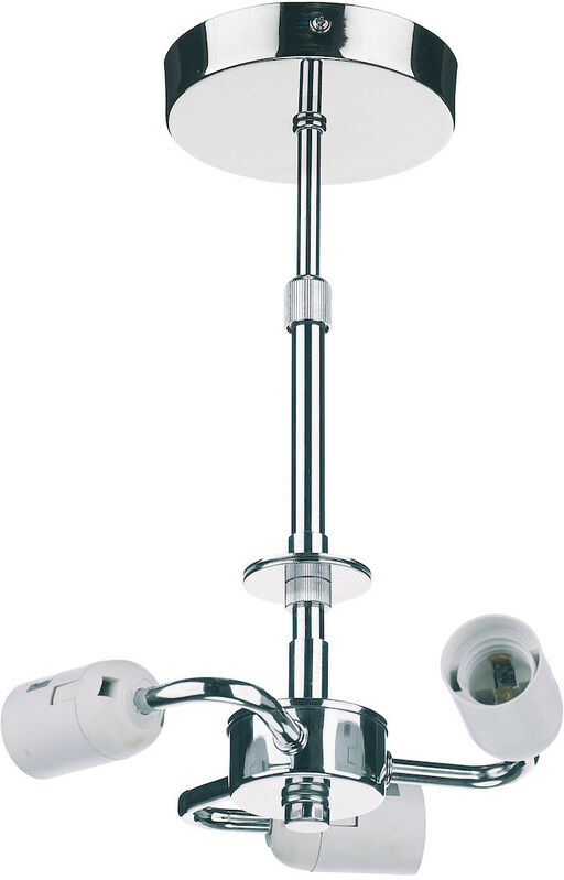 DAR LIGHTING DAR ACCESSORIES - Semi Flush Deckenleuchte Light Suspension Chrom poliert, 3x E27