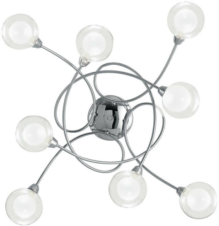 Blog 8 Light Multi Arm Semi Flush Deckenleuchte Chrom 66x66x20cm - Fan Europe