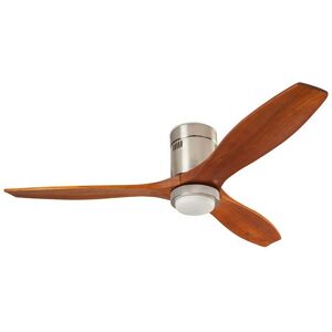 LEDS-C4 3 Blade Ceiling Fan with led Light Satin Nickel, Wood - 299mm Stem 3-flügeliger Deckenventilator mit LED-Licht Satin Nickel, Holz - 299mm Stiel