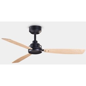 LEDS-C4 3 Blade 100cm Ceiling Fan Metallic Black, Light Wood 3 Flügel 100cm Deckenventilator Metallic Schwarz, Helles Holz