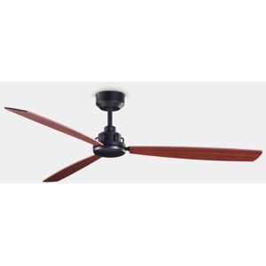 LEDS-C4 3 Blade 132cm Large Ceiling Fan Metallic Black, Mahogany 3 Flügel 132cm großer Deckenventilator Metallic Schwarz, Mahagoni