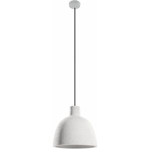 ETC-SHOP Hängeleuchten Beton weiß Hängelampe Esszimmer Pendel Lampe Kuppel Design Deckenstrahler, 1x E27 max. 60W, DxH 28x100