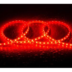 LEDKIA LED-Streifen 220V SMD2835 60LEDs/m Rot IP65 Breite 12mm Schnitt alle 100cm Einfarbig