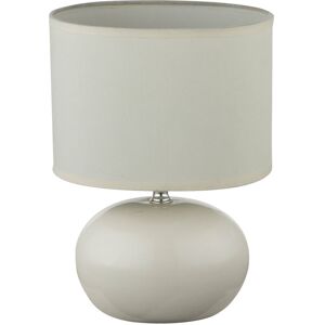 Etc-shop - Design Tisch Leuchte Keramik Wohn Ess Zimmer Textil Lese Lampe beige im Set inkl. led Leuchtmittel