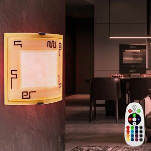 ETC-SHOP Wand Decken Strahler Beleuchtung Dimmer Leuchte schaltbar Glas Lampe im Set inklusive rgb led Leuchtmittel