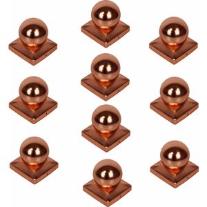 BAUMARKTPLUS 10x Pfostenkappe Kupfer 71 mm Kugel Abdeckkappe für Pfosten 7 x 7 cm BAUMARKTPLUS 10x Pfostenkappe Kupfer 71 mm Kugel Abdeckkappe für Pfosten 7 x 7 cm
