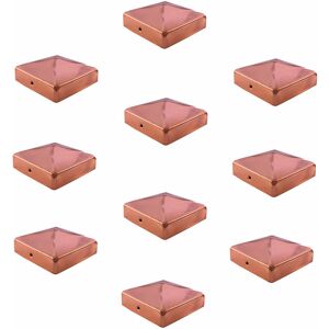 BAUMARKTPLUS 10x Pfostenkappe Kupfer Pyramide 7x7 cm Abdeckkappe für Pfosten 71mm BAUMARKTPLUS 10x Pfostenkappe Kupfer Pyramide 7x7 cm Abdeckkappe für Pfosten 71mm