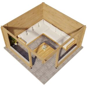 5-Eck Gartenlaube Maik-40 Gartenlaube aus Holz in Pinie, Blockhaus mit 40 mm Wandstärke, Holzhaus mit Montagematerial - Alpholz 5-Eck Gartenlaube Maik-40 Gartenlaube aus Holz in Pinie, Blockhaus mit 40 mm Wandstärke, Holzhaus mit Montagematerial - Alpholz