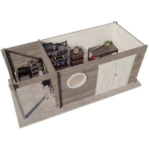 ALPHOLZ Gartenhaus Maria-Rondo 44 c Gartenhaus aus Holz in Pinie, Holzhaus mit 44 mm Wandstärke inklusive Schleppdach, Blockbohlenhaus mit Montagematerial ALPHOLZ Gartenhaus Maria-Rondo 44 c Gartenhaus aus Holz in Pinie, Holzhaus mit 44 mm Wandstärke inklusive Schleppdach, Blockbohlenhaus mit Montagematerial