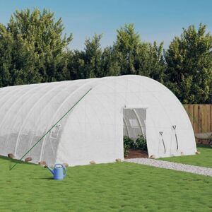 vidaXL Gewächshaus Mit Stahlrahmen Weiß 96 m² 16x6x2,85 m - Gewächshaus vidaXL Gewächshaus Mit Stahlrahmen Weiß 96 m² 16x6x2,85 m - Gewächshaus