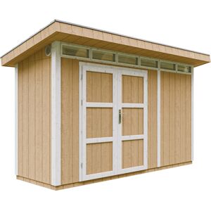Gartenhaus Premium Qualität 4,3m² - L161xw411cm- All-inclusive-set Mit Boden, Bitumen-dachziegeln, Farbset- Lp Smartside - Timbela M902a Harvest Honey Gartenhaus Premium Qualität 4,3m² - L161xw411cm- All-inclusive-set Mit Boden, Bitumen-dachziegeln, Farbset- Lp Smartside - Timbela M902a Harvest Honey