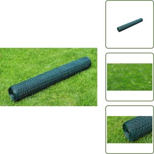 VIDAXL The Living Store - Drahtzaun mit PVC-Beschichtung 25x1 m Grün - Zaun - Maschendraht - Gartenzaun - Tiergehege - Vogelvoliere VIDAXL The Living Store - Drahtzaun mit PVC-Beschichtung 25x1 m Grün - Zaun - Maschendraht - Gartenzaun - Tiergehege - Vogelvoliere