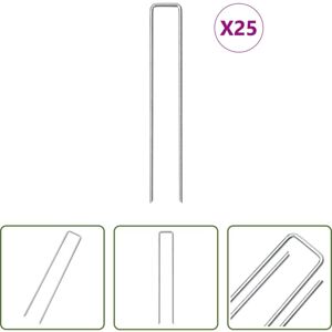 vidaXL Gartenanker - Bodenanker 25 Stk. U-Form 20x3,5 cm Verzinkter Stahl vidaXL Gartenanker - Bodenanker 25 Stk. U-Form 20x3,5 cm Verzinkter Stahl