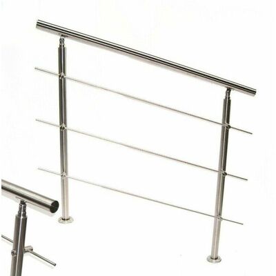 Apex - Edelstahl Treppengeländer 140 Handlauf Geländer Balkongeländer 3 Querstäbe 57212 Apex - Edelstahl Treppengeländer 140 Handlauf Geländer Balkongeländer 3 Querstäbe 57212