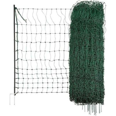 AKO PoultryNet Premium - Hühnernetz 50m x 106cm, 15 Pfosten, 2 Spieße AKO PoultryNet Premium - Hühnernetz 50m x 106cm, 15 Pfosten, 2 Spieße