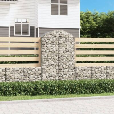 vidaXL Bogenförmässig Gabionenkorb 100x50x160/180 cm Verzinkt Eisen vidaXL Bogenförmässig Gabionenkorb 100x50x160/180 cm Verzinkt Eisen