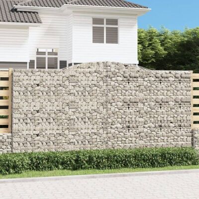 vidaXL Bogenförmige Gabionen 6 Stk. 400x50x200/220 cm Verzinktes Eisen vidaXL Bogenförmige Gabionen 6 Stk. 400x50x200/220 cm Verzinktes Eisen