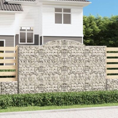 vidaXL Bogen-Gabionen 4 Stk - Garten Dekorzaun vidaXL Bogen-Gabionen 4 Stk - Garten Dekorzaun