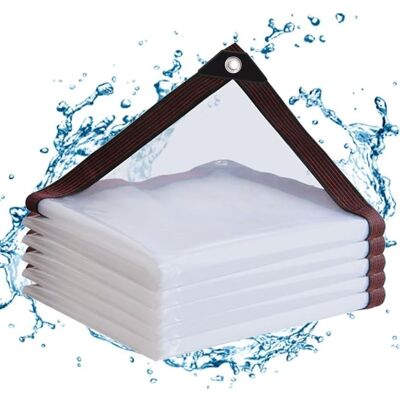 ZVD Stück (2 X 4 M) Transparente, Wasserdichte Pe-plane Mit Ösen Für Balkone, Windschutz, Gartenmöbel, Wintergärten ZVD Stück (2 X 4 M) Transparente, Wasserdichte Pe-plane Mit Ösen Für Balkone, Windschutz, Gartenmöbel, Wintergärten