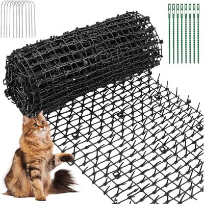 OEM Katzenabwehr-spikes – 30 X 200 Cm – Schwarze Kunststoffmatte Zur Katzenabwehr Mit 8 U-förmigen Spikes, Spikestreifen Für Garten, Zaun, Innen- Und Außenbereich OEM Katzenabwehr-spikes – 30 X 200 Cm – Schwarze Kunststoffmatte Zur Katzenabwehr Mit 8 U-förmigen Spikes, Spikestreifen Für Garten, Zaun, Innen- Und Außenbereich
