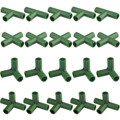 OEM Set Aus 20 Gartenrahmen-connectoren, 11 Mm – Langlebiges Pp-material – Für Gewächshäuser Und Kletterpflanzen – Schnelle Montage OEM Set Aus 20 Gartenrahmen-connectoren, 11 Mm – Langlebiges Pp-material – Für Gewächshäuser Und Kletterpflanzen – Schnelle Montage