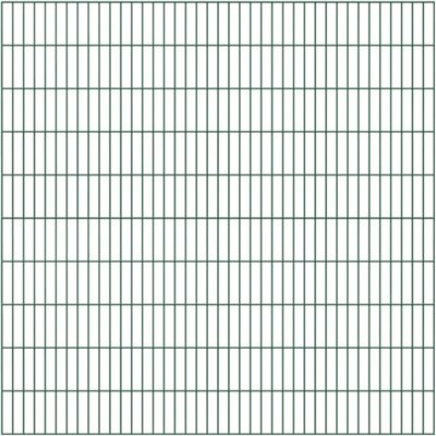 Doppelstab-gittermatte, Verz.grün, Bxh2000x2000mm, Draht-ø6/5/6, Masche50x200mm - Alberts Doppelstab-gittermatte, Verz.grün, Bxh2000x2000mm, Draht-ø6/5/6, Masche50x200mm - Alberts