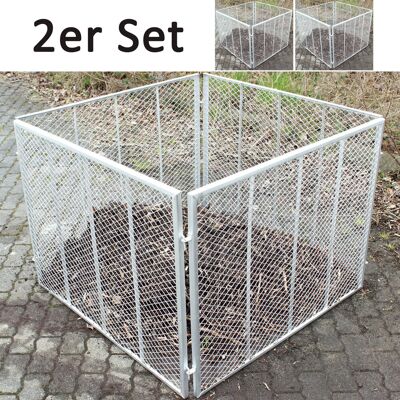 BAUMARKTPLUS 2x Trutzholm Komposter 100x100x80 Cm Metallkomposter Aus Streckmetall Gartenkomposter Feuerverzinkt BAUMARKTPLUS 2x Trutzholm Komposter 100x100x80 Cm Metallkomposter Aus Streckmetall Gartenkomposter Feuerverzinkt
