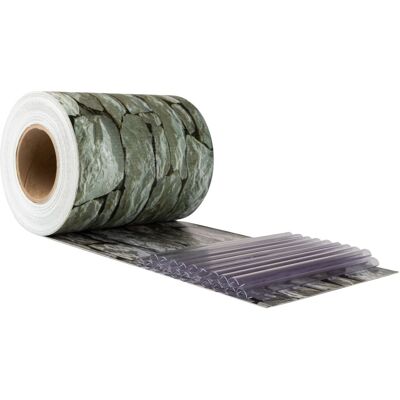 Electronicx Pvc Sichtschutzstreifen Sichtschutzrolle Graue Steinoptik Doppelstabmatten 35m X 19cm 450g/m² Inkl. 20 Befestigungsclips Electronicx Pvc Sichtschutzstreifen Sichtschutzrolle Graue Steinoptik Doppelstabmatten 35m X 19cm 450g/m² Inkl. 20 Befestigungsclips