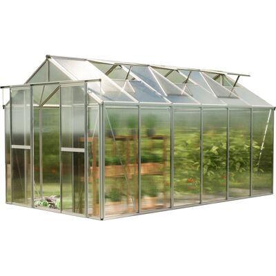 GFP Gewächshaus Modell GFPV00081 - Doppelwandige Polycarbonatplatten, 259x384cm GFP Gewächshaus Modell GFPV00081 - Doppelwandige Polycarbonatplatten, 259x384cm