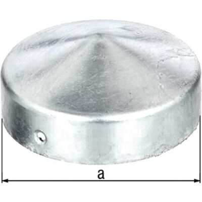 ALBERTS Pfostenkappe Ø 100 Mm Rund Flache Form Feuerverzinkt ALBERTS Pfostenkappe Ø 100 Mm Rund Flache Form Feuerverzinkt