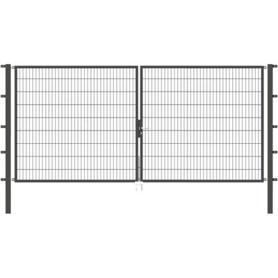 Alberts - Doppeltor Flexo, Fvz.anthr.kst.b.ral 7016, Lichte Bxh4000x1800, Pf80x80/2500mm Alberts - Doppeltor Flexo, Fvz.anthr.kst.b.ral 7016, Lichte Bxh4000x1800, Pf80x80/2500mm