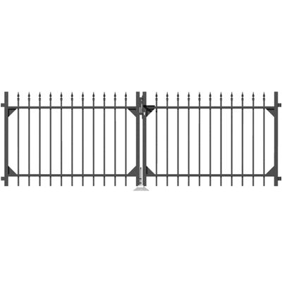 Doppeltor Chaussee, Alu,anthrazit Kst.b., Lichte Breite 3010 Mm, Höhe 1000 Mm - Alberts Doppeltor Chaussee, Alu,anthrazit Kst.b., Lichte Breite 3010 Mm, Höhe 1000 Mm - Alberts