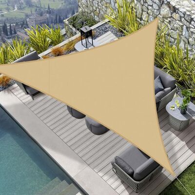 OEM Dreieckiges, Blickdichtes Schattierungstuch 5x5x5m Pes – Markise – Uv-schutz Für Außenbereich, Garten, Terrasse, Balkon – Sandfarben OEM Dreieckiges, Blickdichtes Schattierungstuch 5x5x5m Pes – Markise – Uv-schutz Für Außenbereich, Garten, Terrasse, Balkon – Sandfarben