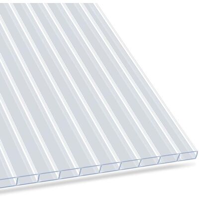 Floordirekt - Doppelstegplatte Für Heimwerken & Konstruktion Transparent 6 Mm 60,5 X 121 Cm Floordirekt - Doppelstegplatte Für Heimwerken & Konstruktion Transparent 6 Mm 60,5 X 121 Cm