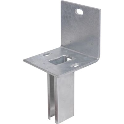 Alberts - Pfostenträger Für Zaunpf.doppelstab-gittermatten/l-steine, Anth, Z.aufschr., 120x120 Alberts - Pfostenträger Für Zaunpf.doppelstab-gittermatten/l-steine, Anth, Z.aufschr., 120x120