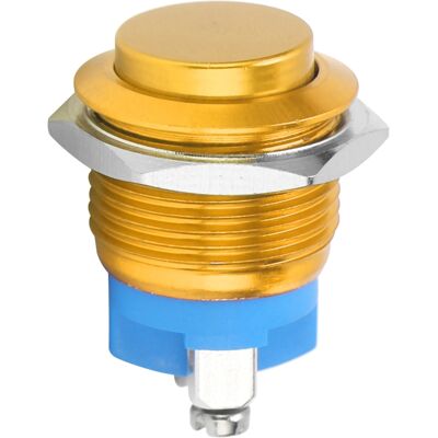 HEAT Metall-drucktaster, Wasserdicht, Edelstahl, Selbstrückstellend, Normalerweise Offen, 16 Mm, 220 V (gelb) HEAT Metall-drucktaster, Wasserdicht, Edelstahl, Selbstrückstellend, Normalerweise Offen, 16 Mm, 220 V (gelb)