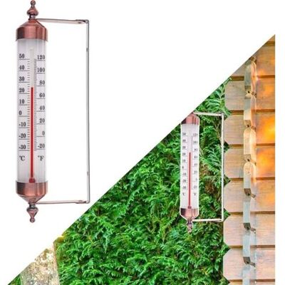OEM Außenthermometer Mit Manometer, Bronze-optik – Elegantes Gartenthermometer Zur Messung Der Außentemperatur, Z. B. Im Gewächshaus Oder In Der Garage Einfach Aufzuhängen. OEM Außenthermometer Mit Manometer, Bronze-optik – Elegantes Gartenthermometer Zur Messung Der Außentemperatur, Z. B. Im Gewächshaus Oder In Der Garage Einfach Aufzuhängen.