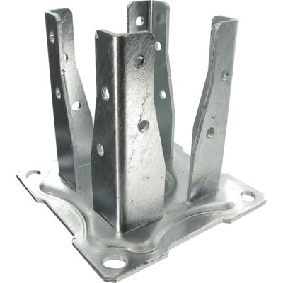 Simpson Strong Tie - Quadratischer Gartenpfostenfuß - Verzinkt - 90x90mm Simpson Strong Tie - Quadratischer Gartenpfostenfuß - Verzinkt - 90x90mm
