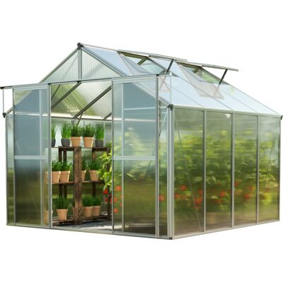 GFP Gewächshaus 225x259cm Doppelwand Polycarbonat - Ohne Extras GFP Gewächshaus 225x259cm Doppelwand Polycarbonat - Ohne Extras