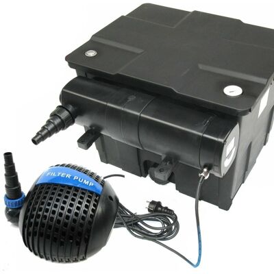 Apex - Koi Teich - Set: Teichfilter 12000 Ltr + Uvc Lichtfilter 24 W + Pumpe 4600 Ltr Apex - Koi Teich - Set: Teichfilter 12000 Ltr + Uvc Lichtfilter 24 W + Pumpe 4600 Ltr